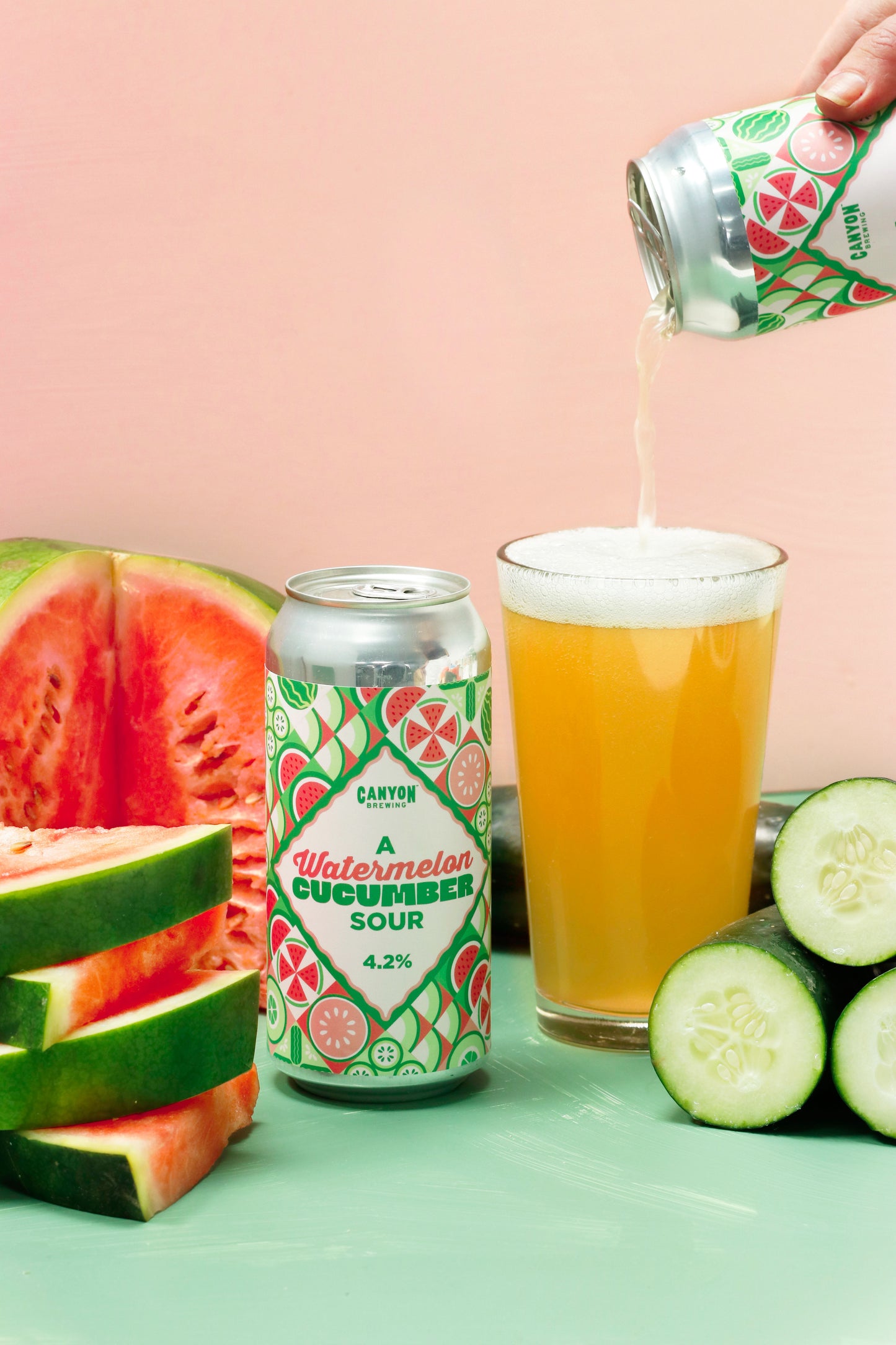 A Watermelon and Cucumber Sour